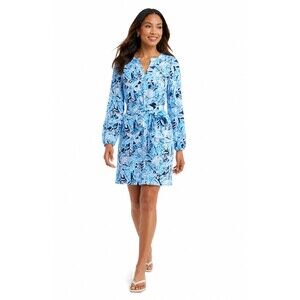 Lilly Pulitzer Olivine Dress Deeper Coconut Ride With Me Blue White Dress 6